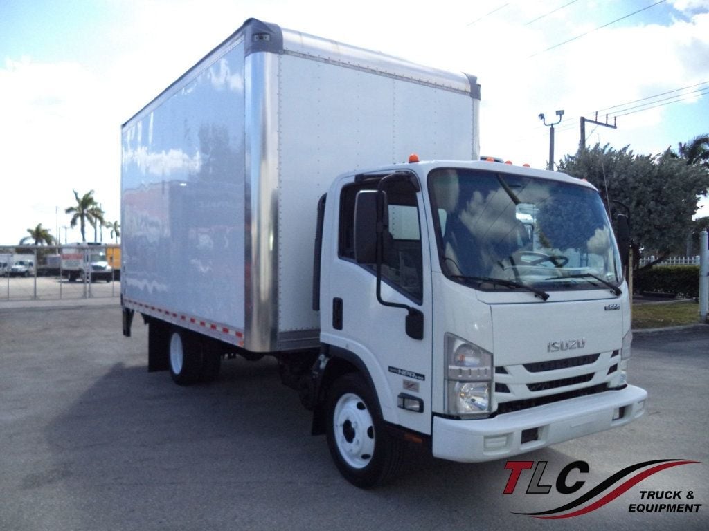 2021 Isuzu NPR HD Gas w/ 16ft x 96in H Box Truck Dry Cargo Box & Alum Liftgt