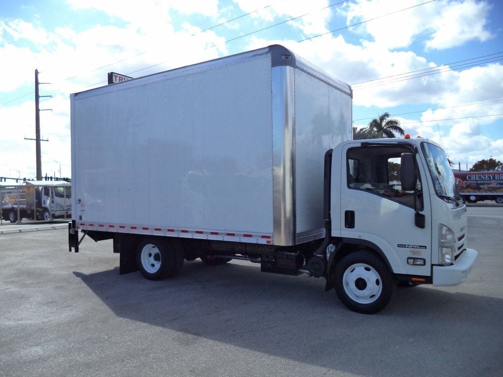 2021 Isuzu NPR HD Gas w/ 16ft x 96in H Box Truck Dry Cargo Box & Alum Liftgt