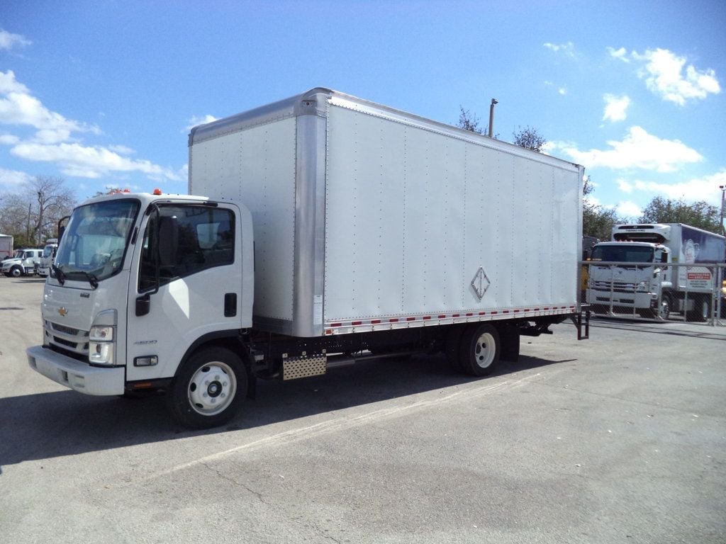 2023 Isuzu NPR HD Gas w/ 20ft x 96in H Box Truck Dry Cargo Box & Liftgate