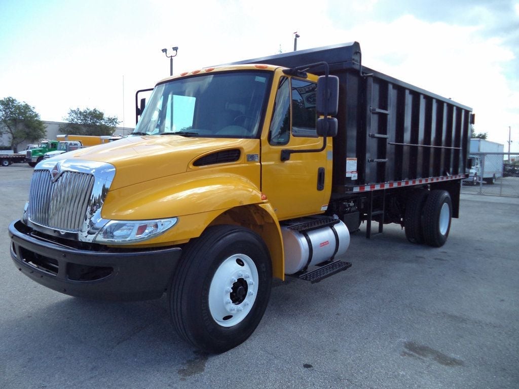 2019 International 4300 w/ New 18ft Steel Trash Dump Body Landscape Dump
