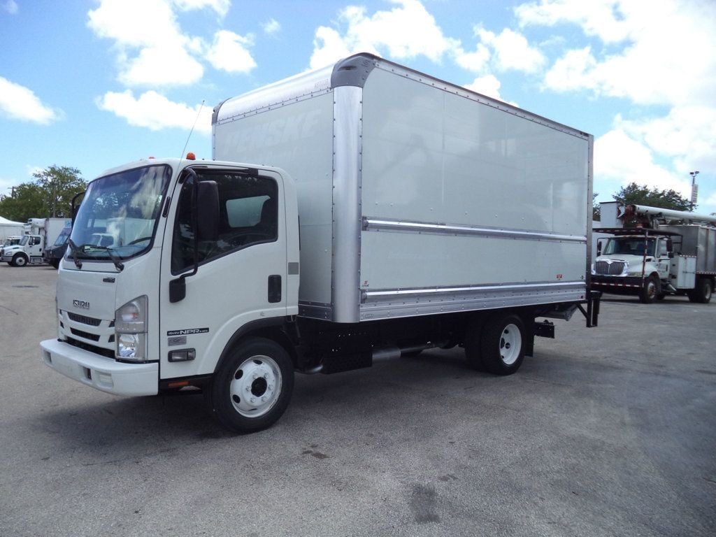 2021 Isuzu NPR HD Gas w/ 16ft  Box Truck Dry Cargo Box & Alum Liftgt