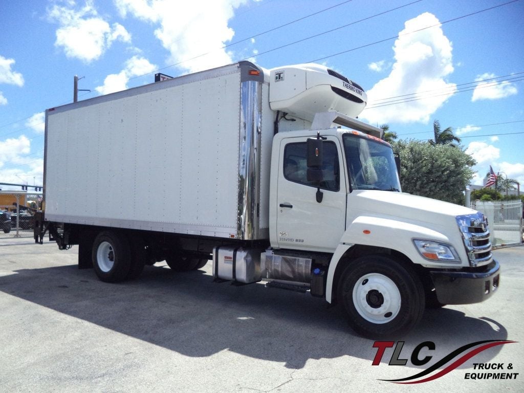 2015 HINO 268A 20ft Refrigerated Box Truck Thermo King T680 & Liftgate