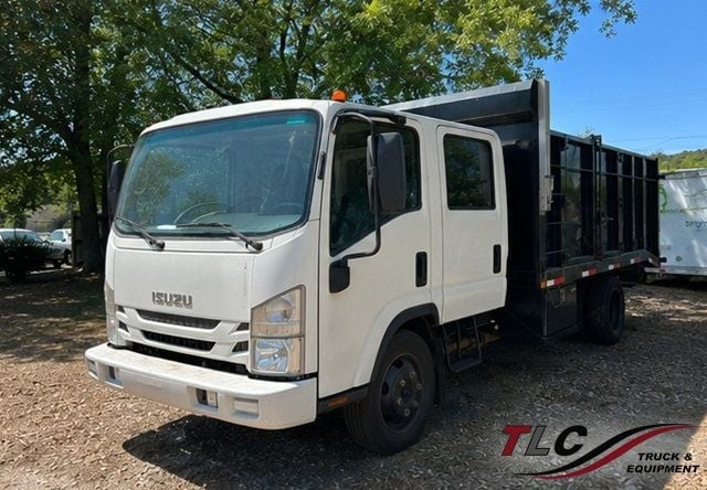 2021 Isuzu NPR HD CREW Gas w/ 16ft Landscape Body Steel Dump Truck