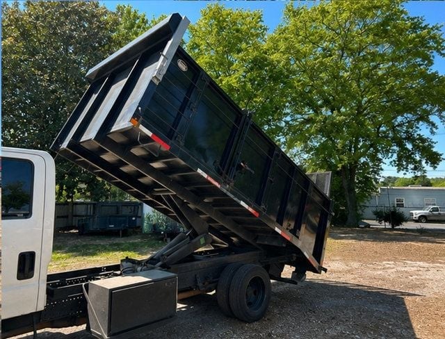 2021 Isuzu NPR HD CREW Gas w/ 16ft Landscape Body Steel Dump Truck