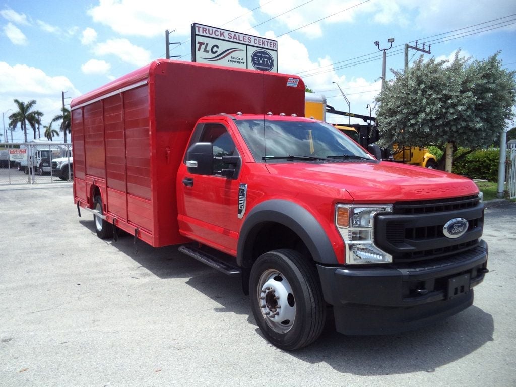 2020 Ford F550 Gas w/ Mickey Aluminum Truck Bodies Side Loaders Beverage