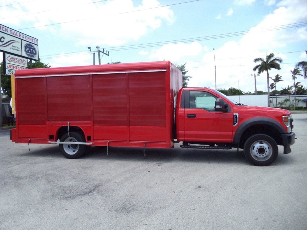 2020 Ford F550 Gas w/ Mickey Aluminum Truck Bodies Side Loaders Beverage