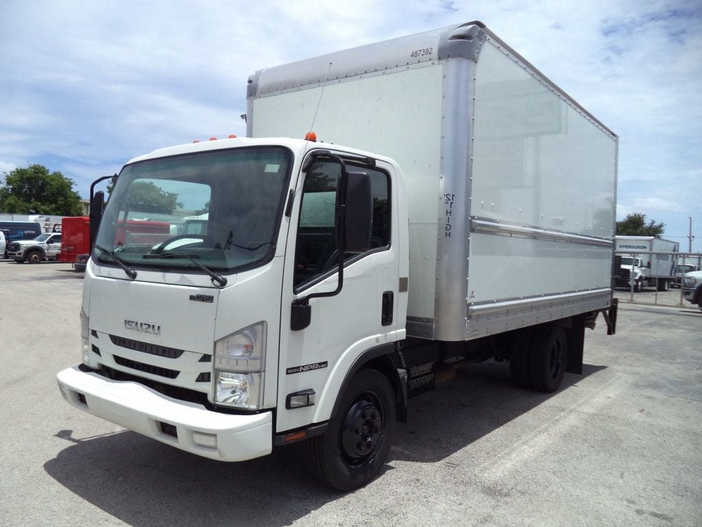 2021 Isuzu NPR HD Gas With 16ft Box Truck Dry Cargo Truck & Aluminum Liftgate
