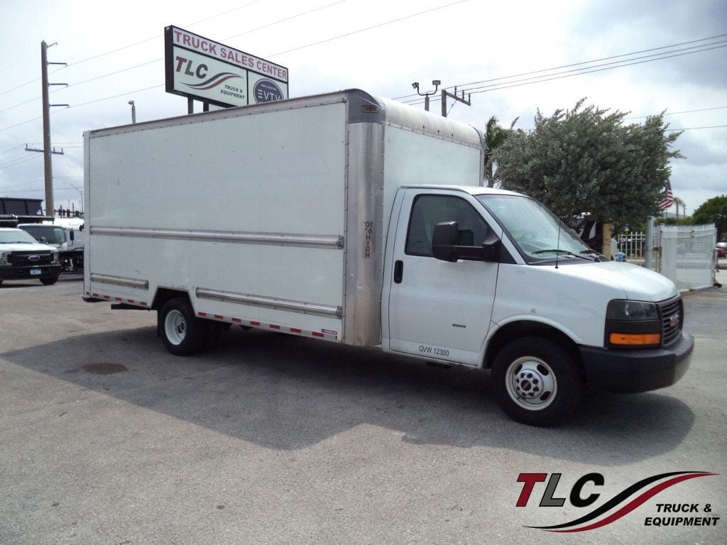 2021 GMC Savana G3500 w/ 16ft Box Truck Dry Cargo Truck & Aluminum Ramp