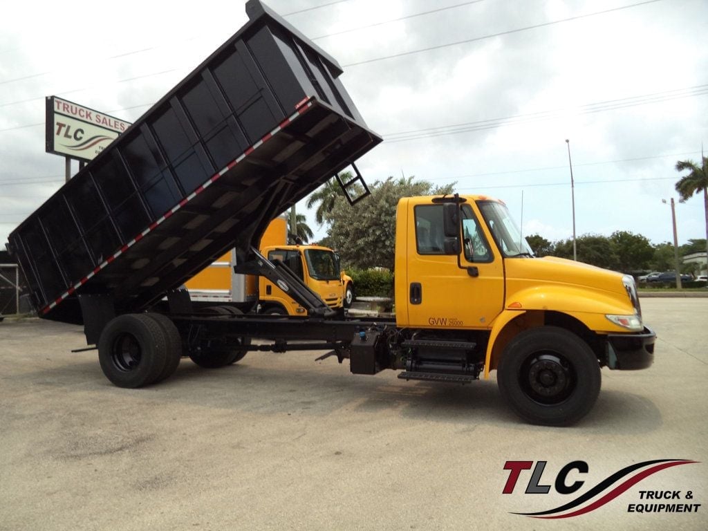 2019 International 4300 w/ New 18ft Steel Trash Dump Body Landscape Dump
