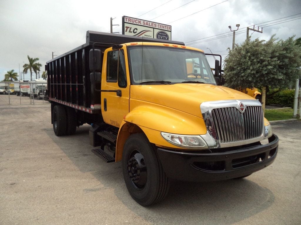 2019 International 4300 w/ New 18ft Steel Trash Dump Body Landscape Dump