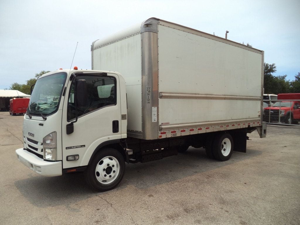 2019 Isuzu NPR HD Gas w/ 16ft Box Truck Dry Cargo Truck & Aluminum Liftgate