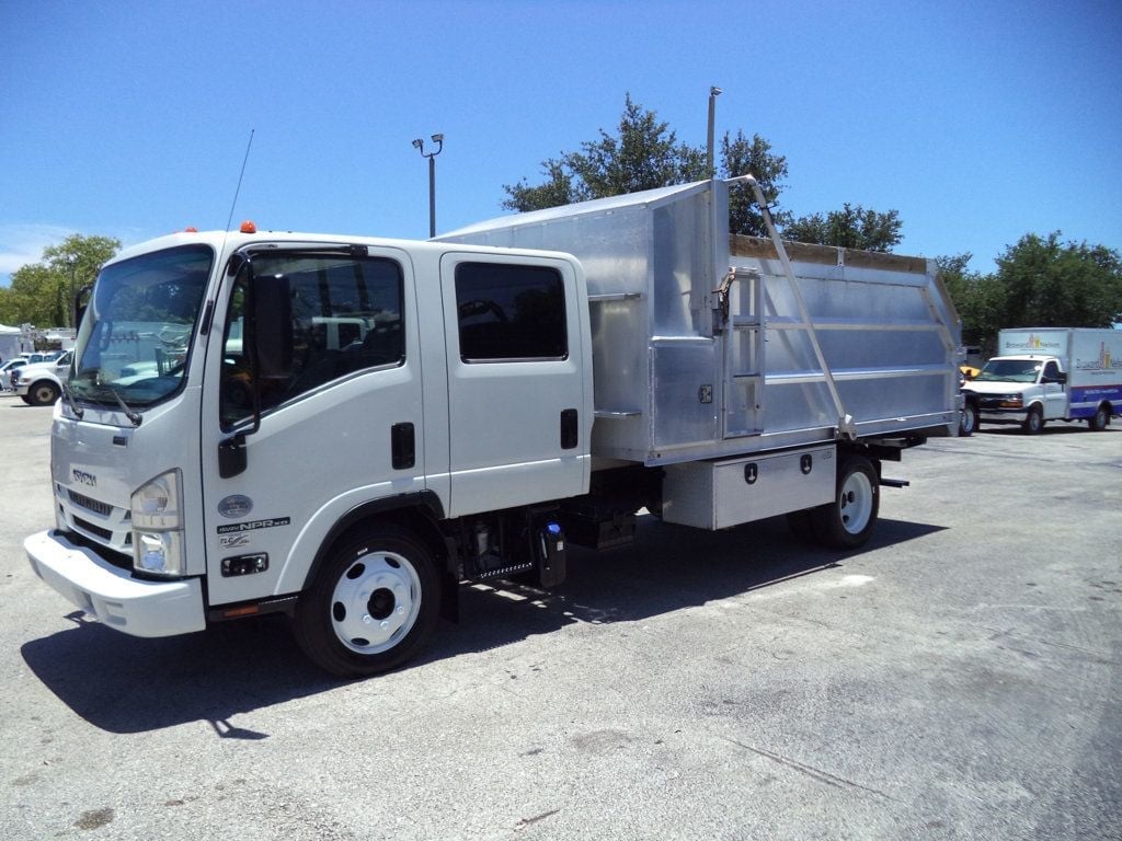 2022 Isuzu NPR HD CREW diesel w/ 14ft Landscape Body Aluminum dump Truck
