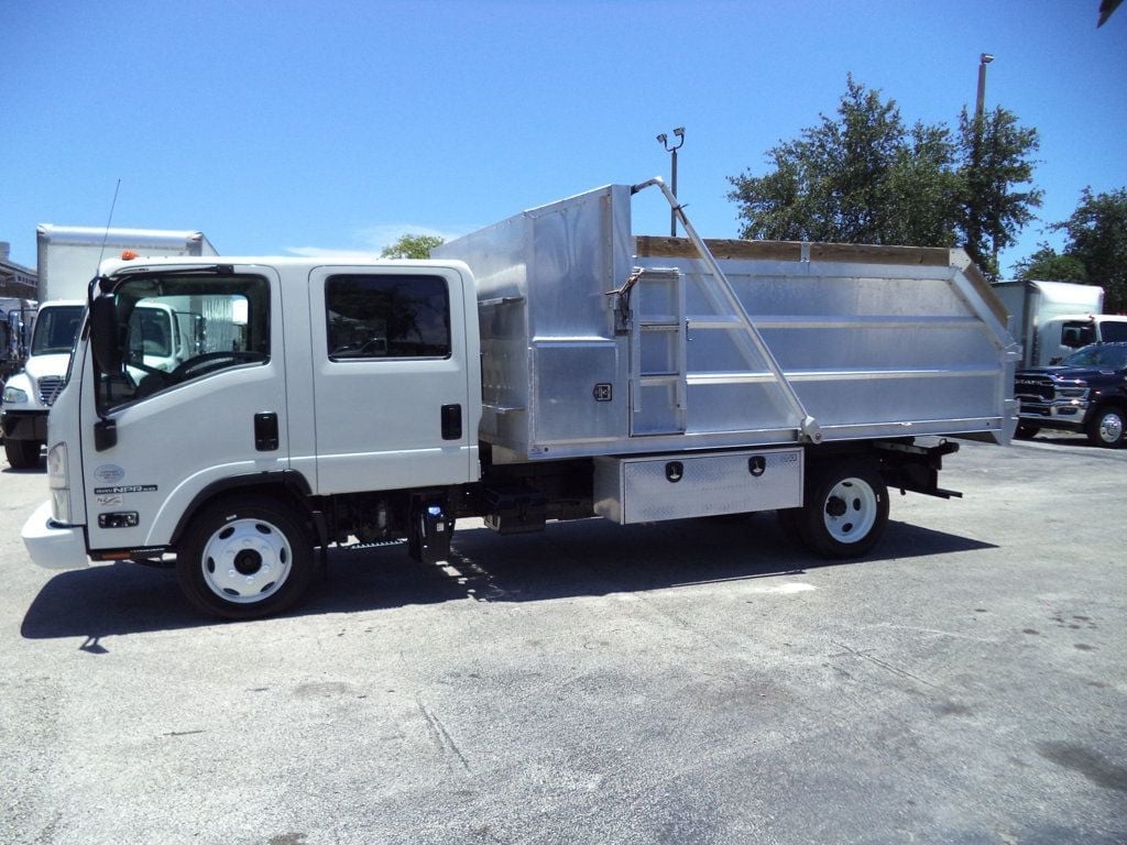 2022 Isuzu NPR HD CREW diesel w/ 14ft Landscape Body Aluminum dump Truck
