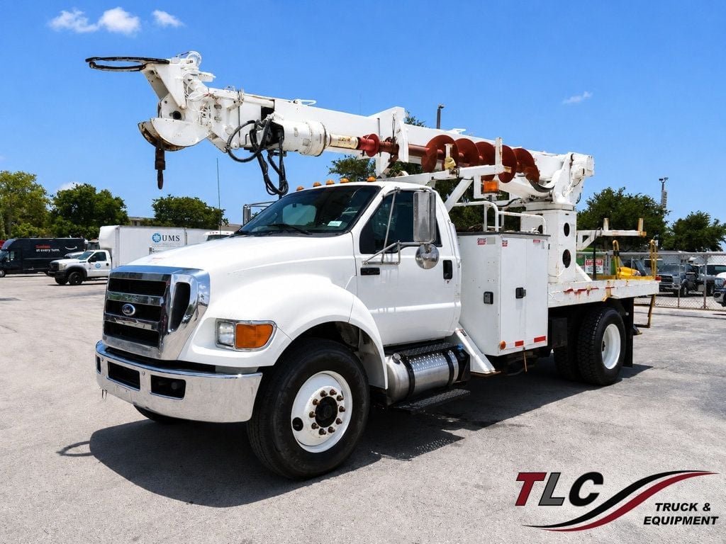 2015 Ford F750 Terex Commander C4047 Digger Derrick, Auger truck
