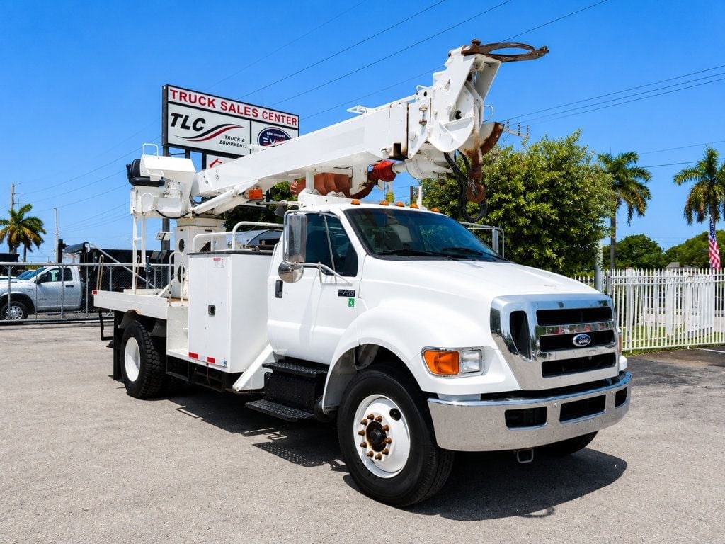 2015 Ford F750 Terex Commander C4047 Digger Derrick, Auger truck