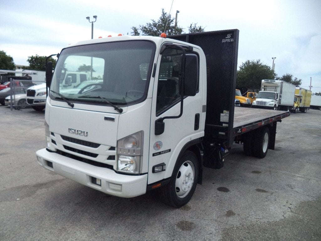 2019 Isuzu NRR w/ 16ft Flatbed Platform Truck