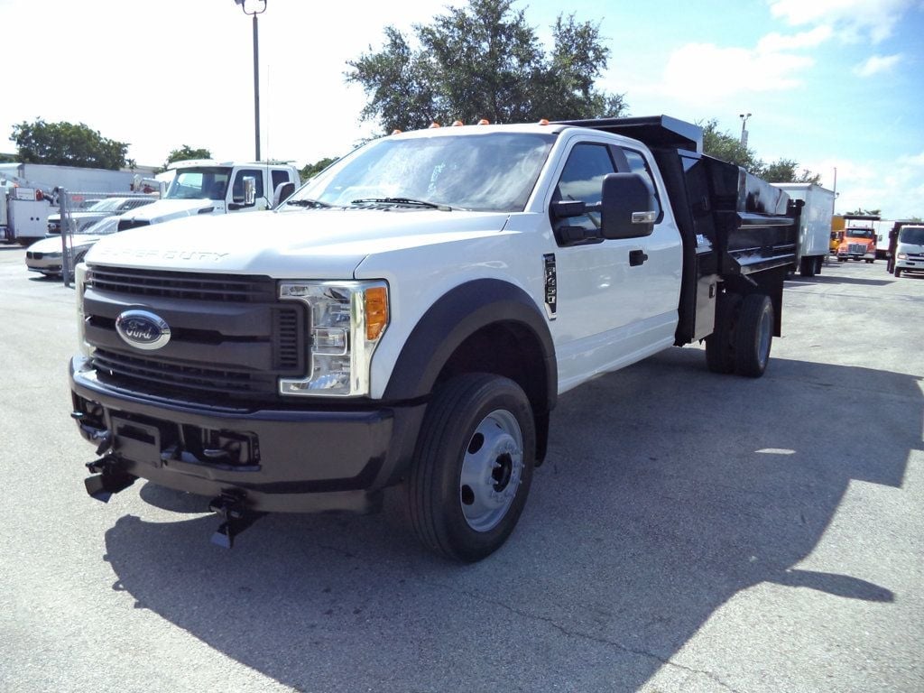 2017 Ford F450 Extended Cab w/ 10ft Dump Truck Steel Mason Dump Body