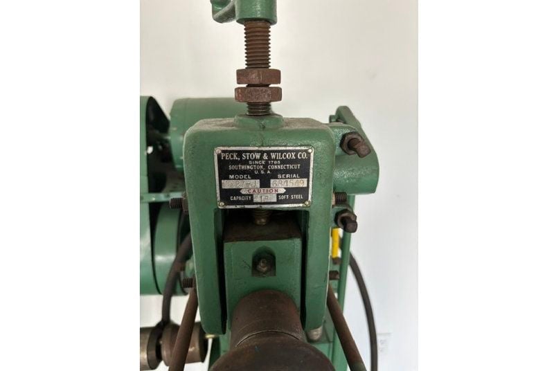 1990 Peck Stow and Wilcox CO 1627-J   18ga form roll machine Several sets of dies. 230v 3 phase