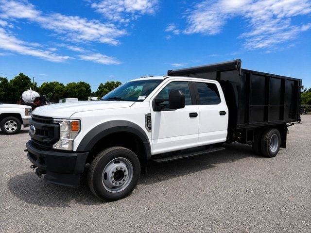 2020 Ford F450 Crew Cab w/ 10ft Dump Truck Steel Trash Landscape Dump Body