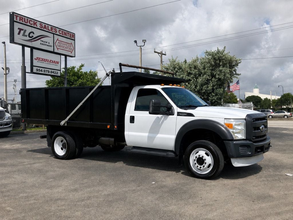 2014 Ford F450 w/ 12ft Dump Truck Steel Trash Landscape Dump Body