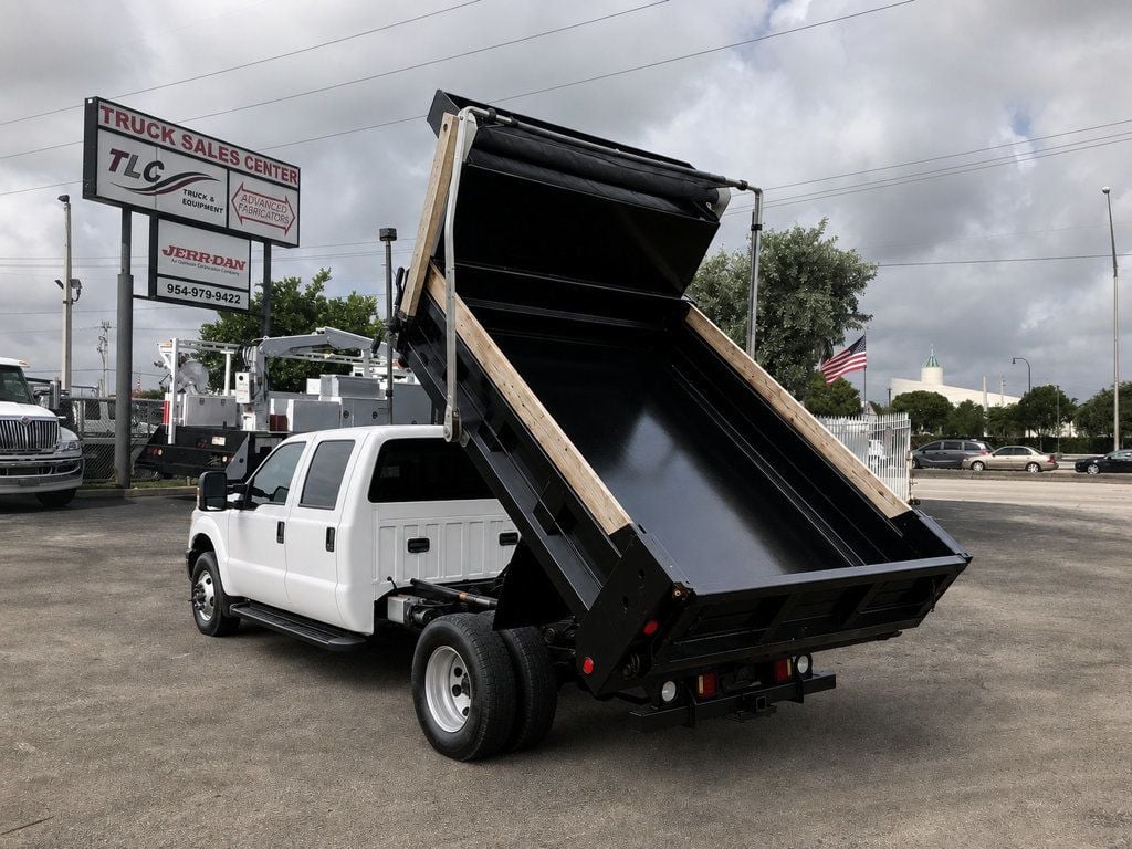 2015 Ford F350 Crew Cab w/ 9ft Dump Truck Steel Mason Dump Body