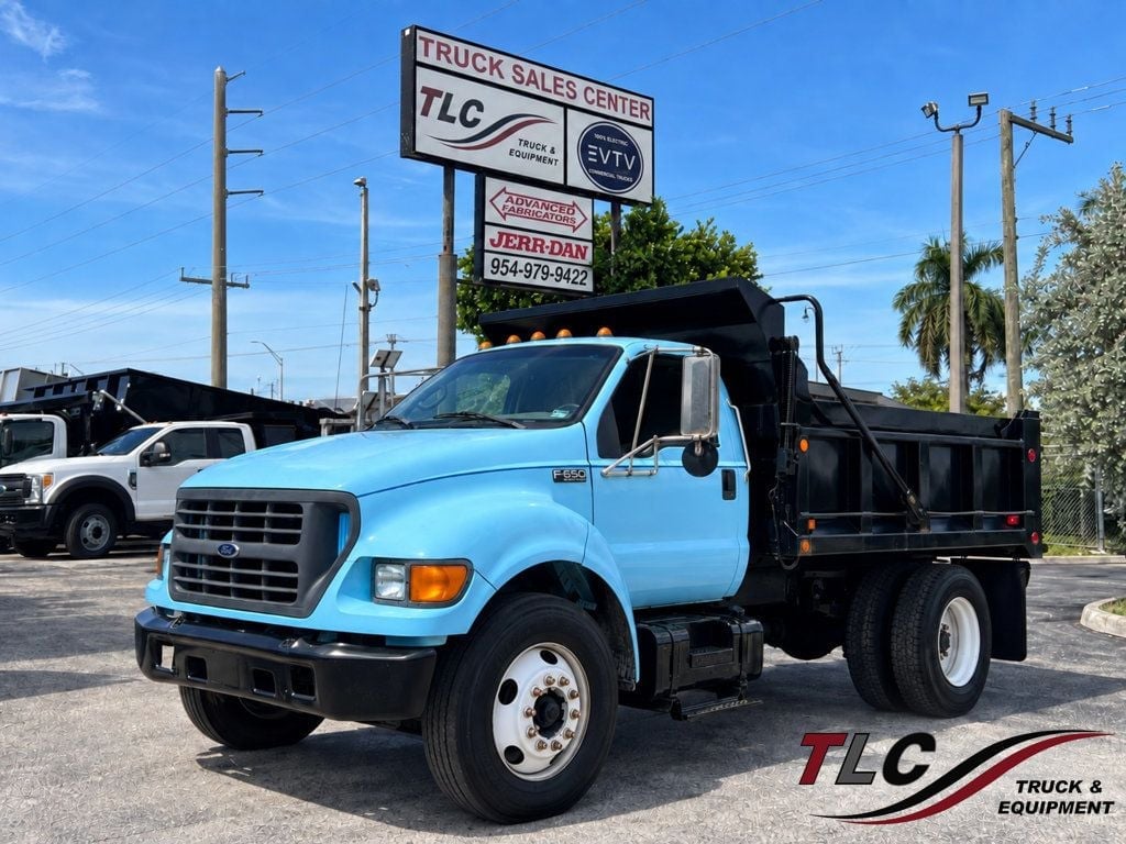 2000 Ford F650 w/ 10ft Dump Truck Non CDL Steel Mason Dump Body