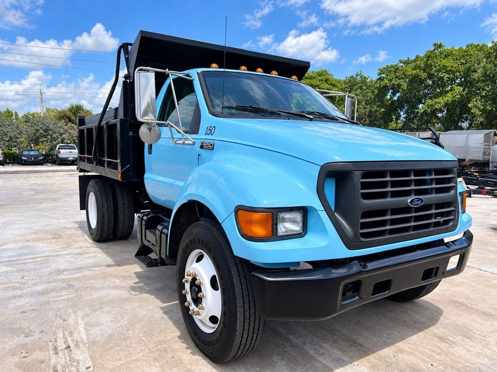 2000 Ford F650 w/ 10ft Dump Truck Non CDL Steel Mason Dump Body