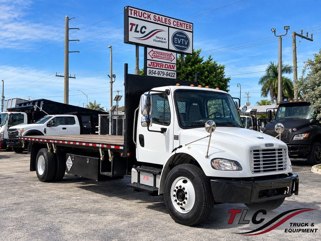 2019 Freightliner Business Class M2 106 w/ 24ft Flatbed Platform body Non CDL