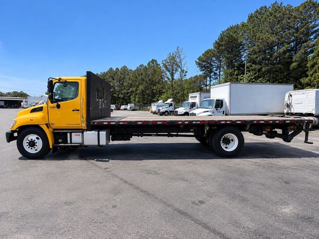 2020 HINO 338 w/ 26ft Flatbed Wood Deck w/ Liftgate