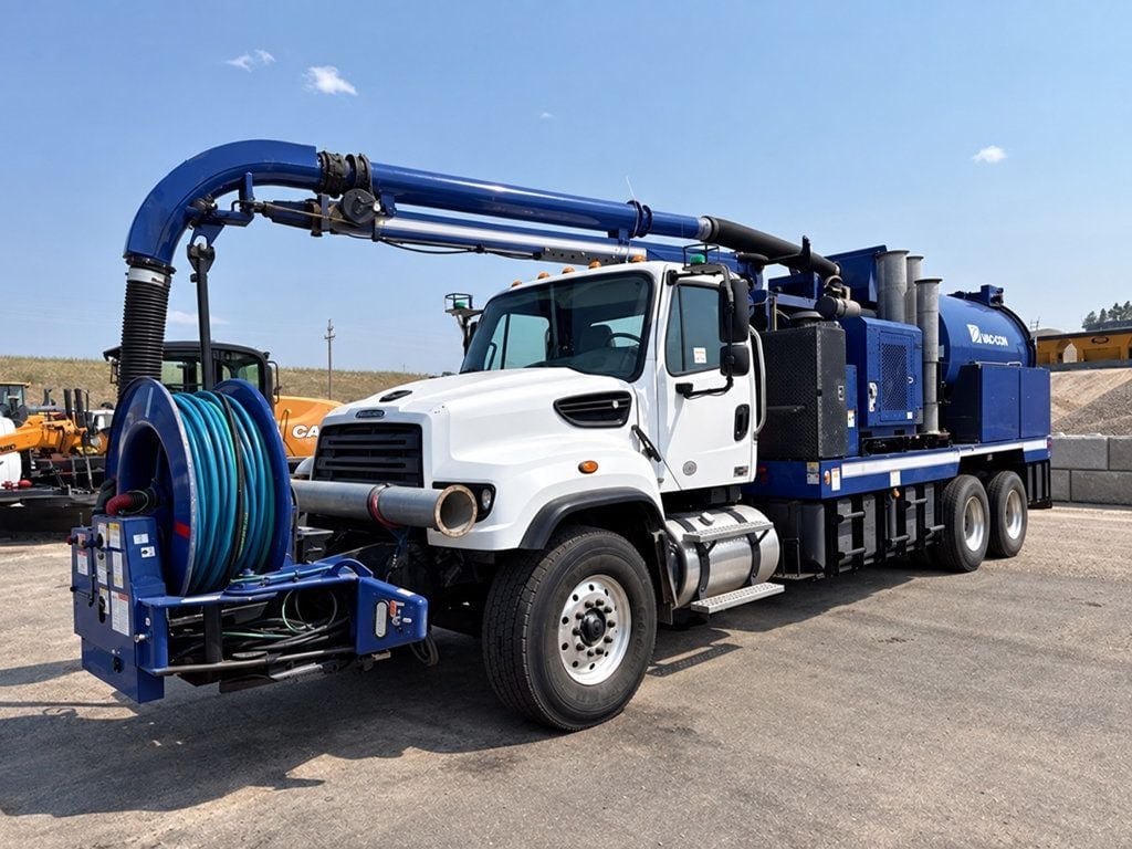 2015 Freightliner 114SD w/ 24ft Vacuum Boom, 8in Suction Hose, Deutz Pump