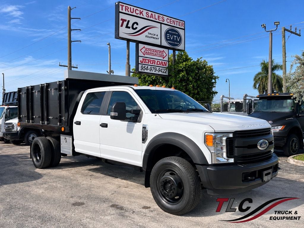 2017 Ford F450 Crew Cab w/ 10ft Dump Truck Stake Side Doors Removable Sides