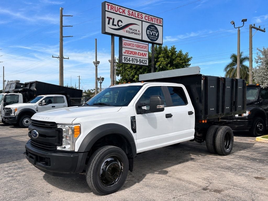 2017 Ford F450 Crew Cab w/ 10ft Dump Truck Stake Side Doors Removable Sides