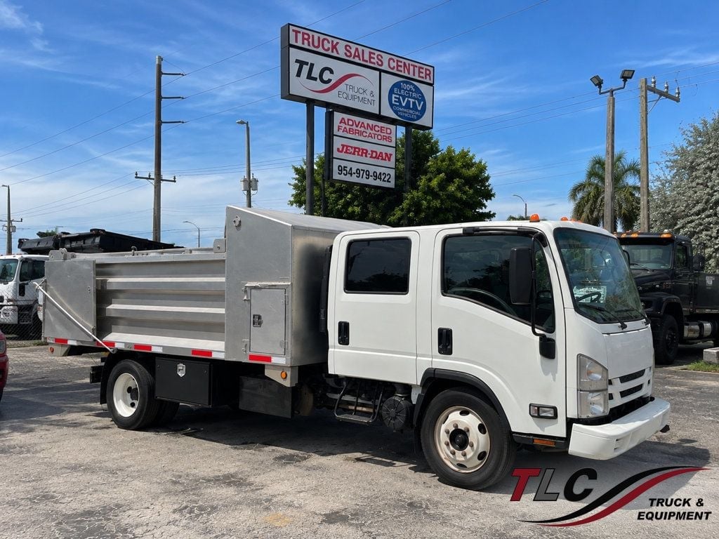 2017 Isuzu NPR XD CREW diesel w/ 14ft Landscape Body Aluminum dump Truck