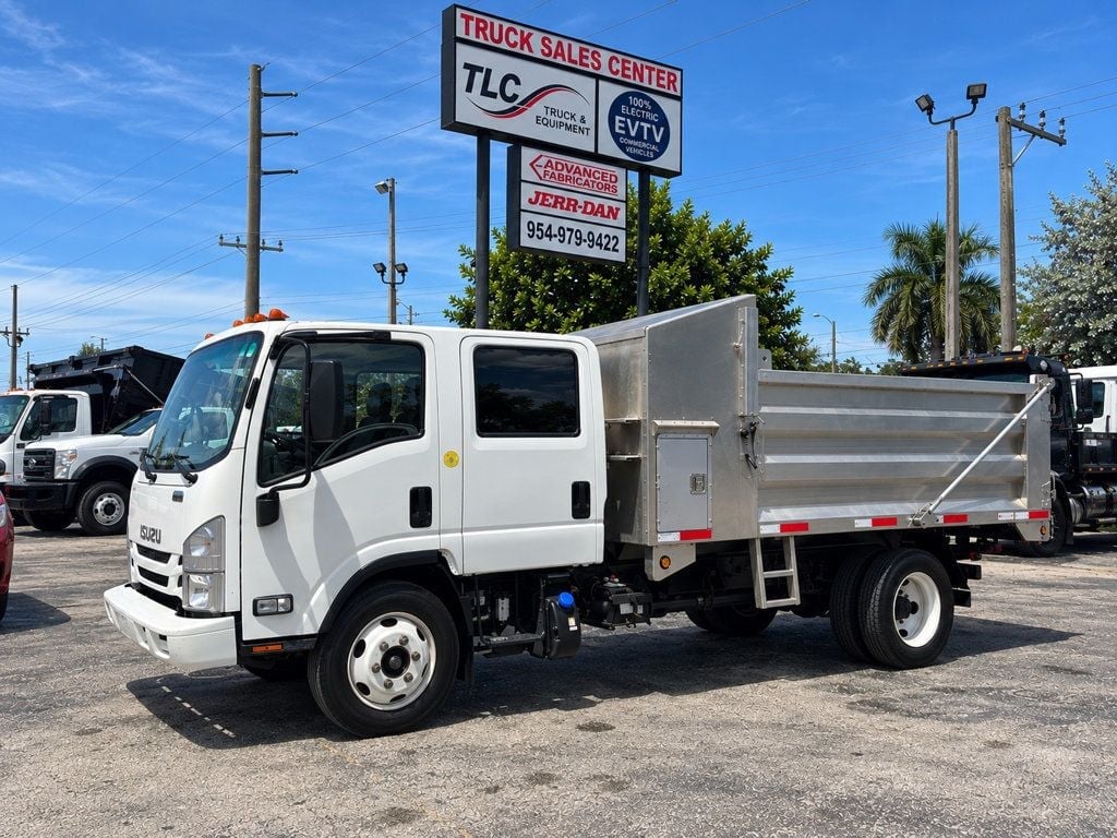 2017 Isuzu NPR XD CREW diesel w/ 14ft Landscape Body Aluminum dump Truck