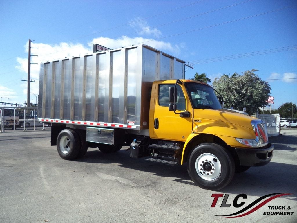 2019 International 4300 w/ New 16ft Aluminum Chipper Truck Landscape Dump Body