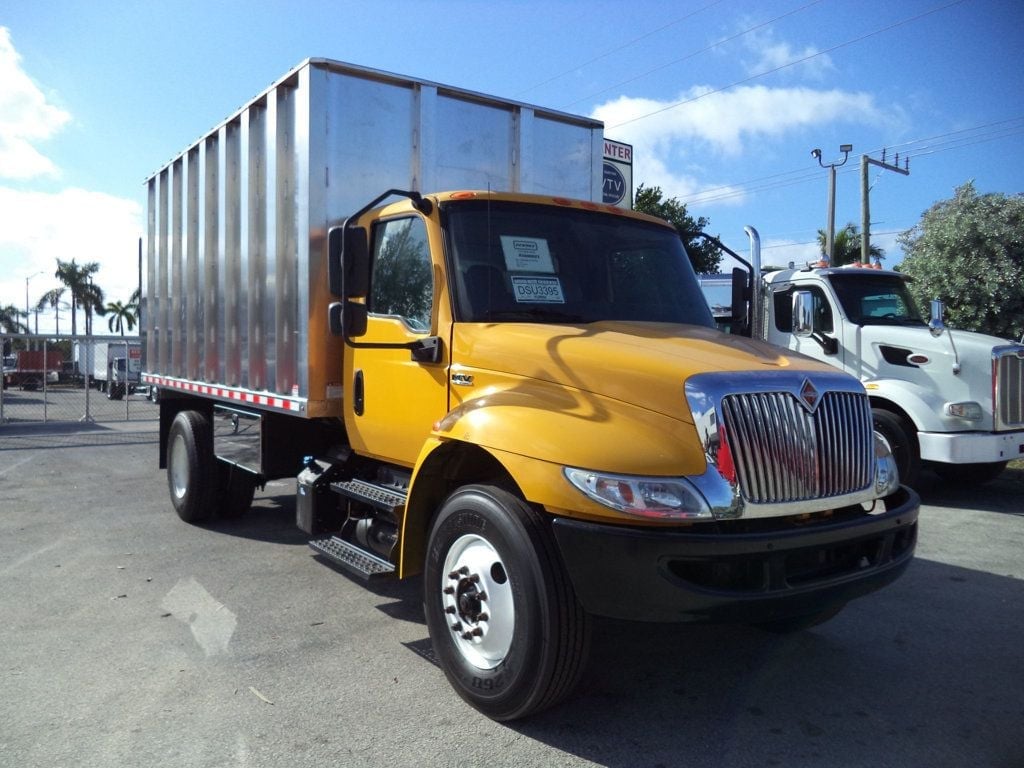 2019 International 4300 w/ New 16ft Aluminum Chipper Truck Landscape Dump Body