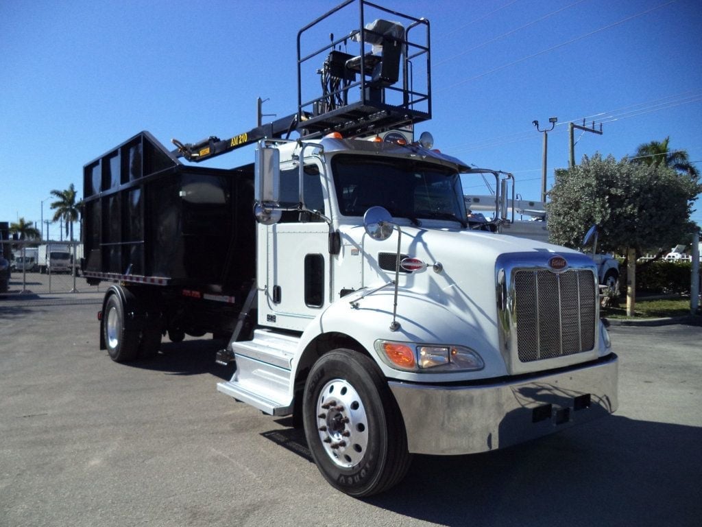 2020 Peterbilt 337 With 15ft Roll-Off Truck 25 Yard Grapple Boom & Seat