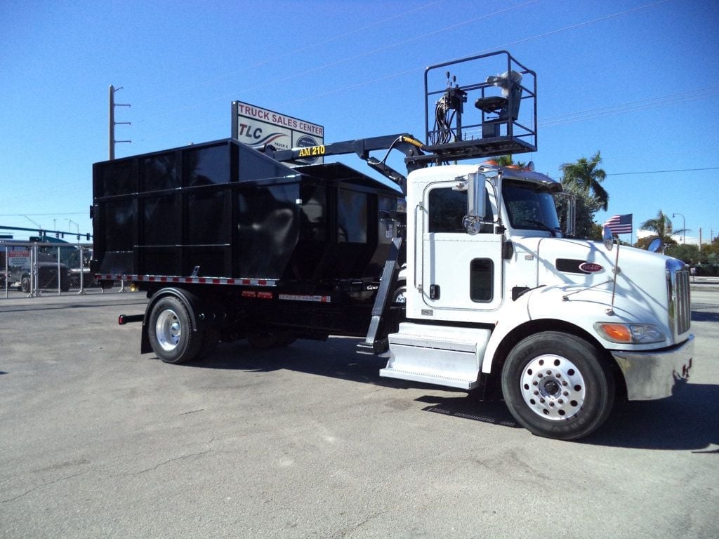 2020 Peterbilt 337 With 15ft Roll-Off Truck 25 Yard Grapple Boom & Seat