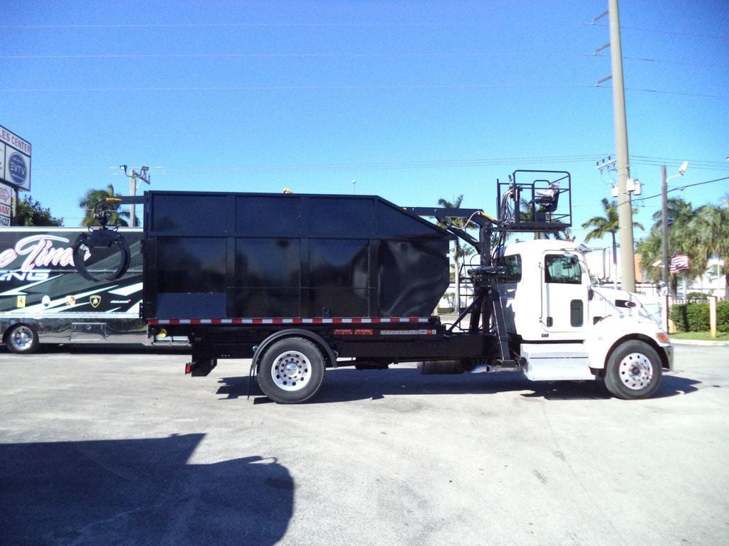 2020 Peterbilt 337 With 15ft Roll-Off Truck 25 Yard Grapple Boom & Seat