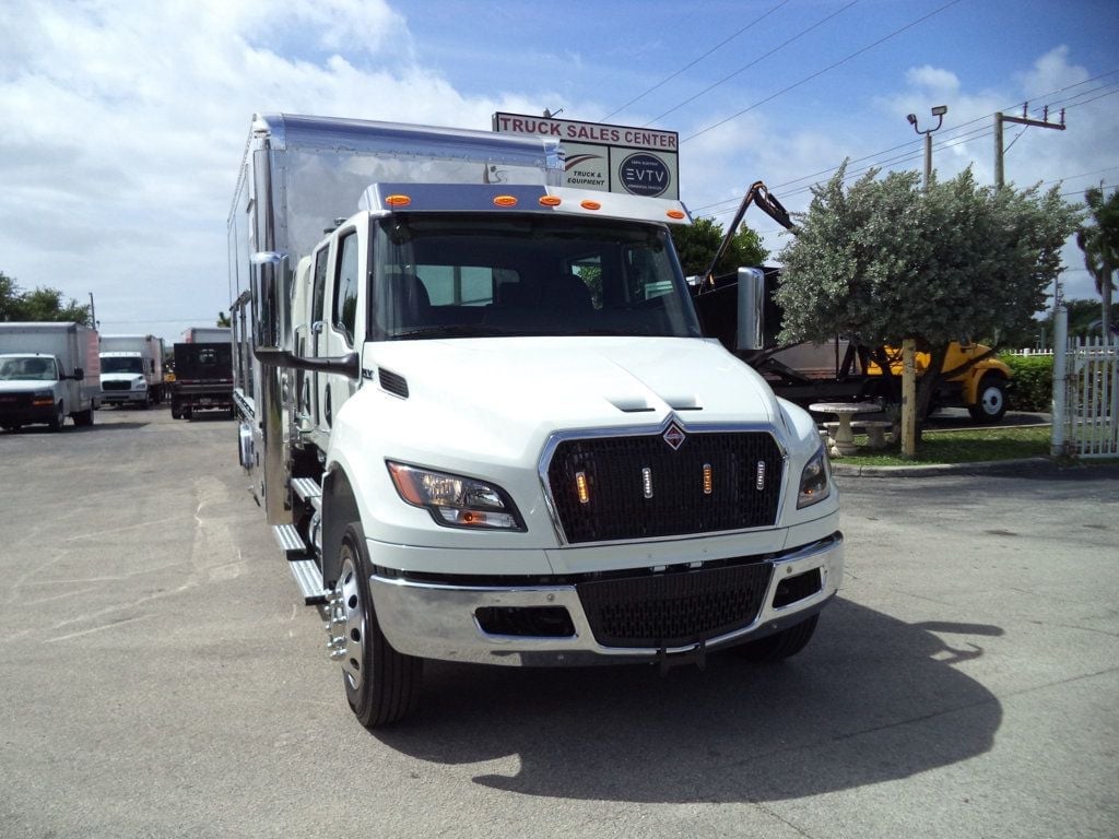2027 International MV607 Crew Cab w/ JerrDan 22ft Enclosed Clear Sided TowBox Car Carrier
