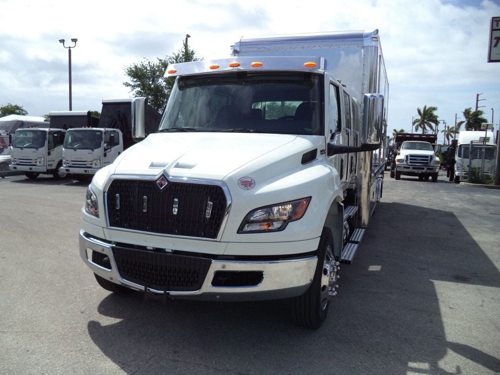 2027 International MV607 Crew Cab w/ JerrDan 22ft Enclosed Clear Sided TowBox Car Carrier