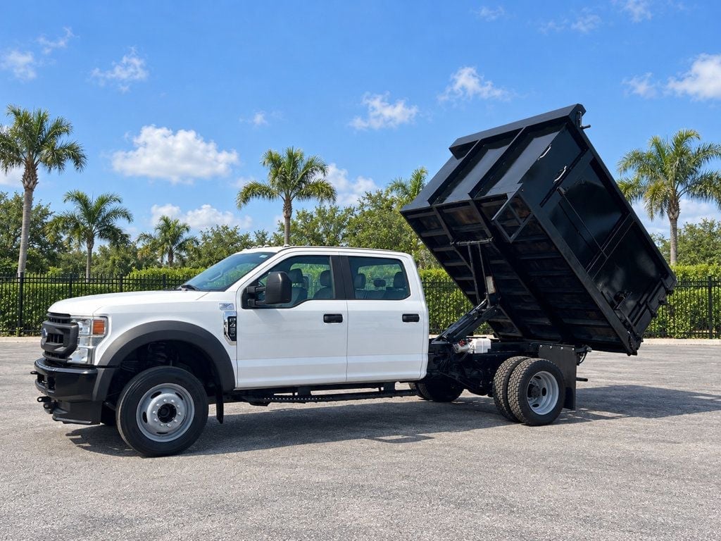 2020 Ford F450 Crew Cab w/ 10ft Dump Truck Steel Trash Landscape Dump Body