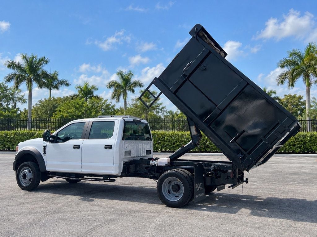 2020 Ford F450 Crew Cab w/ 10ft Dump Truck Steel Trash Landscape Dump Body