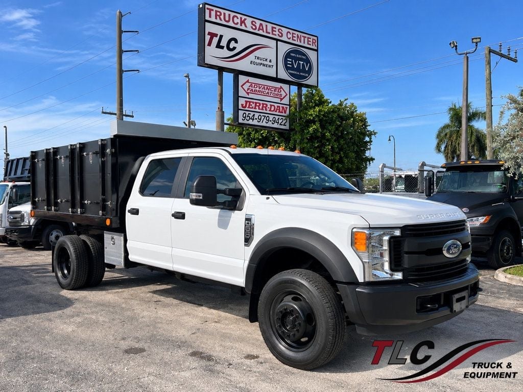2017 Ford F450 Crew Cab w/ 10ft Dump Truck Stake Side Doors Removable Sides