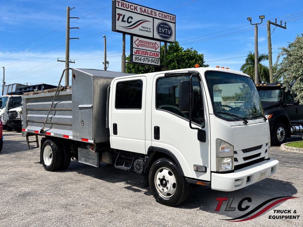 2017 Isuzu NPR XD CREW diesel w/ 14ft Landscape Body Aluminum dump Truck