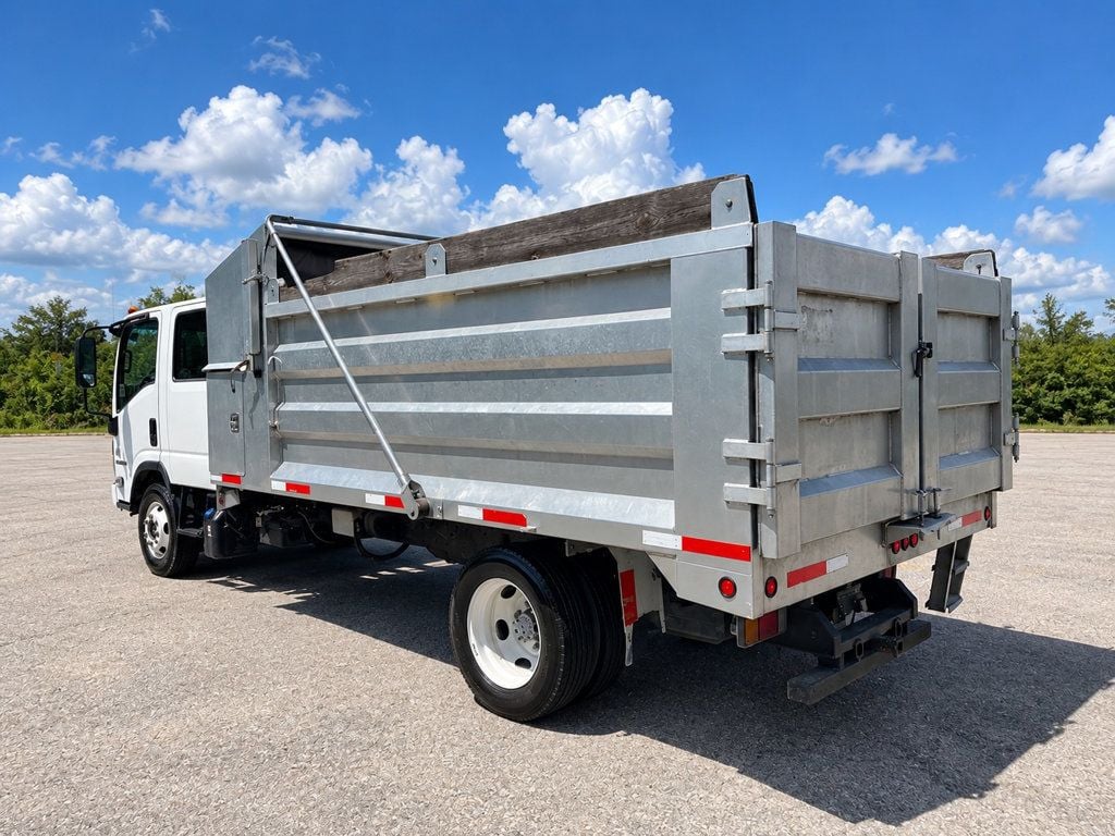 2017 Isuzu NPR XD CREW diesel w/ 14ft Landscape Body Aluminum dump Truck