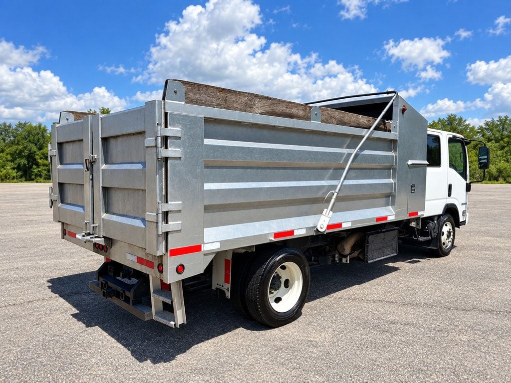 2017 Isuzu NPR XD CREW diesel w/ 14ft Landscape Body Aluminum dump Truck