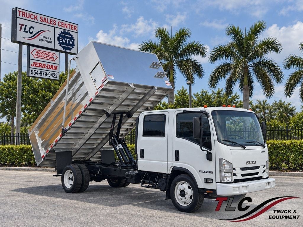 2018 Isuzu NPR HD CREW gas w/ NEW 14ft Landscape Body Aluminum dump Truck