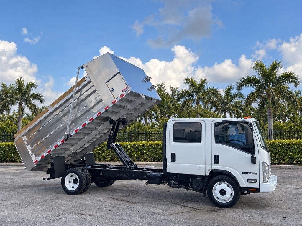 2018 Isuzu NPR HD CREW gas w/ NEW 14ft Landscape Body Aluminum dump Truck