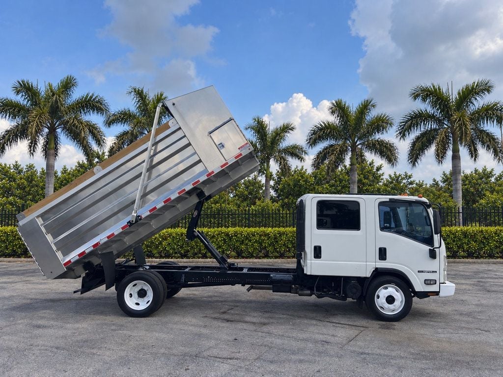2018 Isuzu NPR HD CREW gas w/ NEW 14ft Landscape Body Aluminum dump Truck